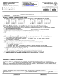 Document preview: Form JD-HM-5 Summary Process (Eviction) Answer to Complaint - Connecticut