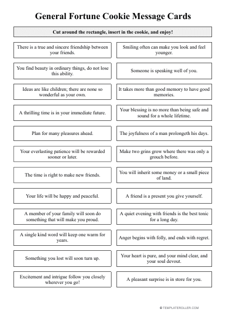 printable fortune cookie sayings