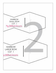 Hair Bow Cut-Out Template, Page 2