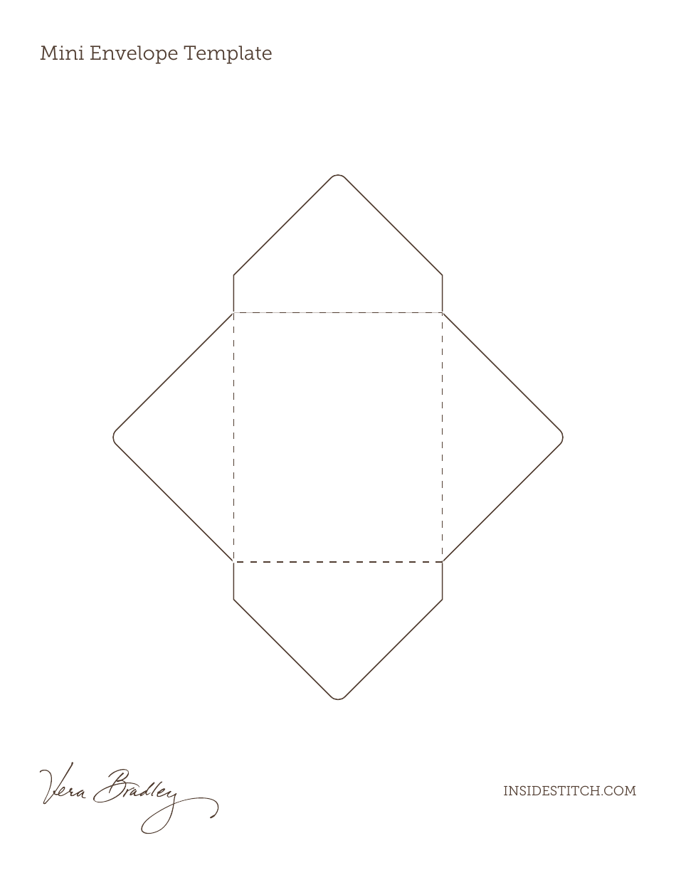 Mini Envelope Template - Design by Vera Bradley