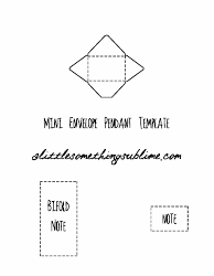 Document preview: Mini Envelope Template - Note