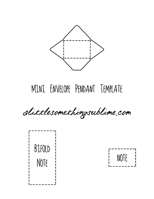 Mini Envelope Template - Note