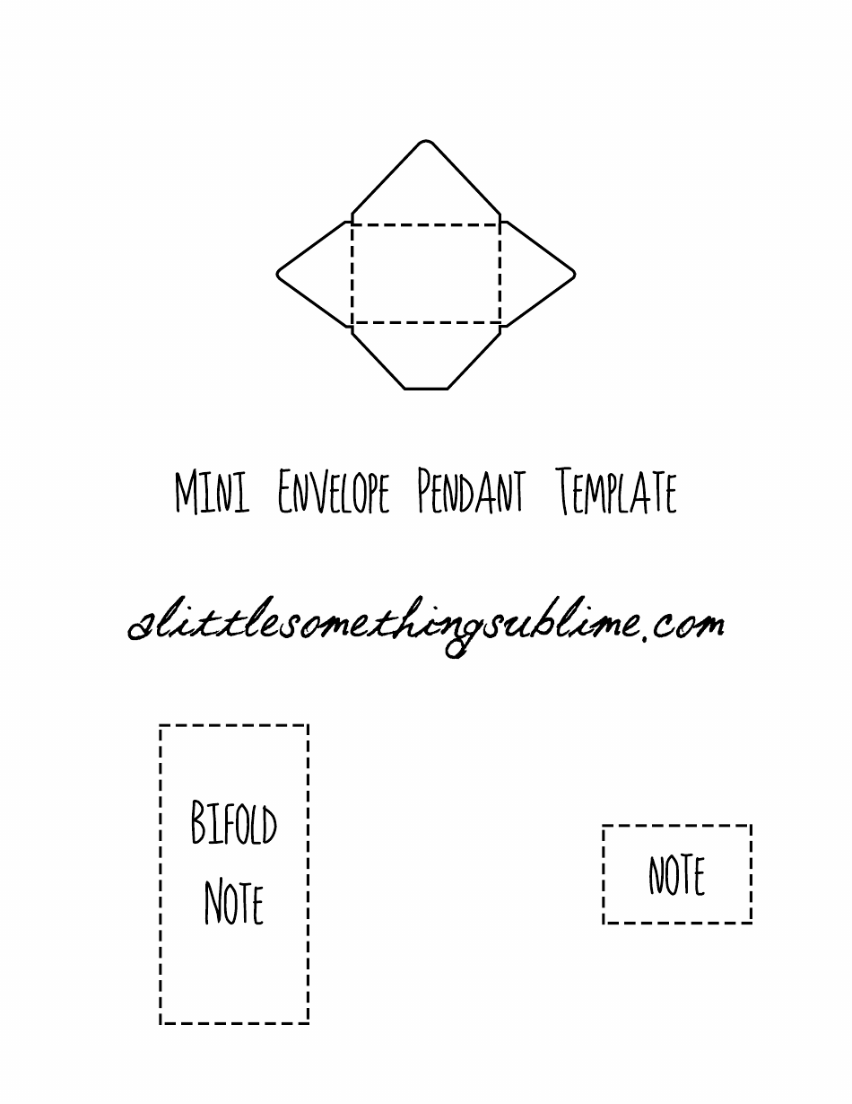 Mini Envelope Template - Note