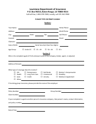 Complaint Report Form - Louisiana, Page 3