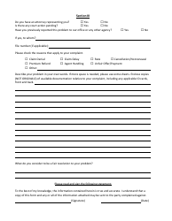 Complaint Report Form - Louisiana, Page 4