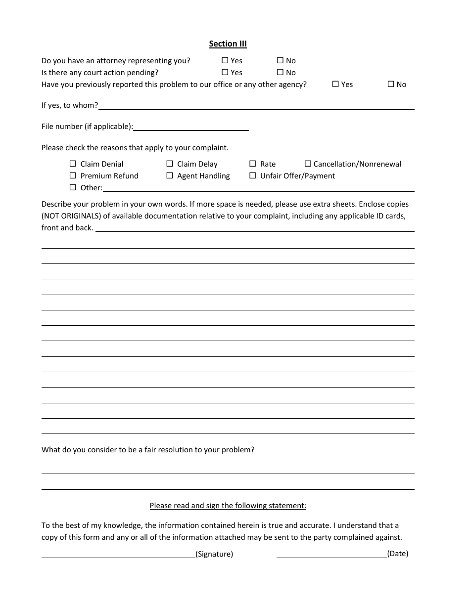 Louisiana Complaint Report Form - Fill Out, Sign Online and Download ...