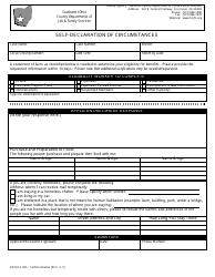 Form SWOJFS006 &quot;Self-declaration of Circumstances&quot; - Hamilton County, Ohio