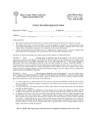 Document preview: Public Information Request Form - Bexar County Wcid #10 - Bexar County, Texas