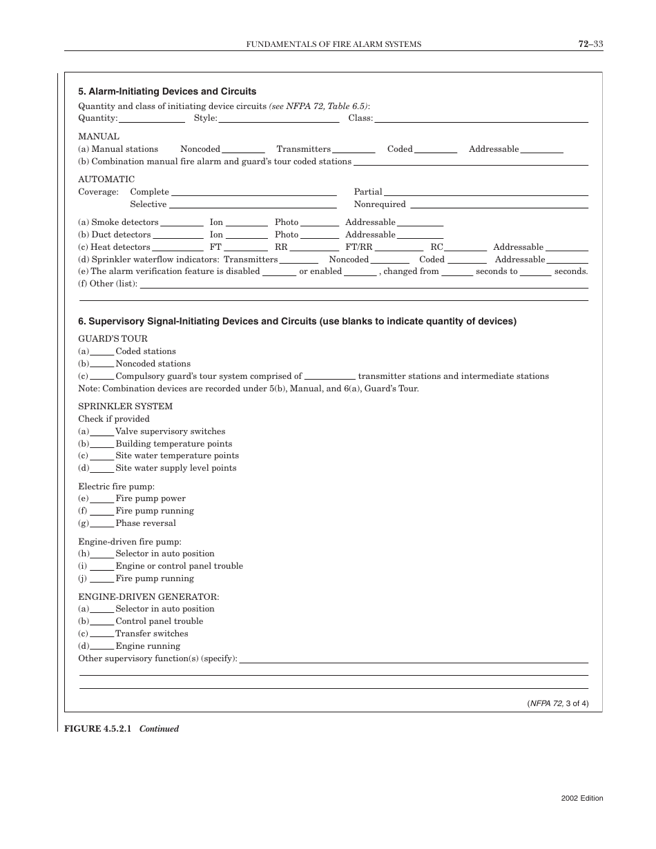 Fire Alarm System Record of Completion National Fire Protection