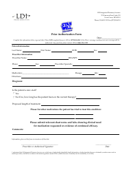 Document preview: Prior Authorization Form - Ldi Integrated Pharmacy Services - Missouri