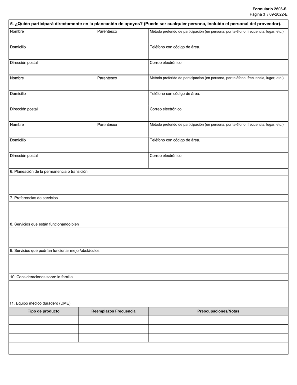 Formulario 2603-S Explicacion Del Plan Individual De Servicios (Isp) De Star Kids - Texas (Spanish), Page 3