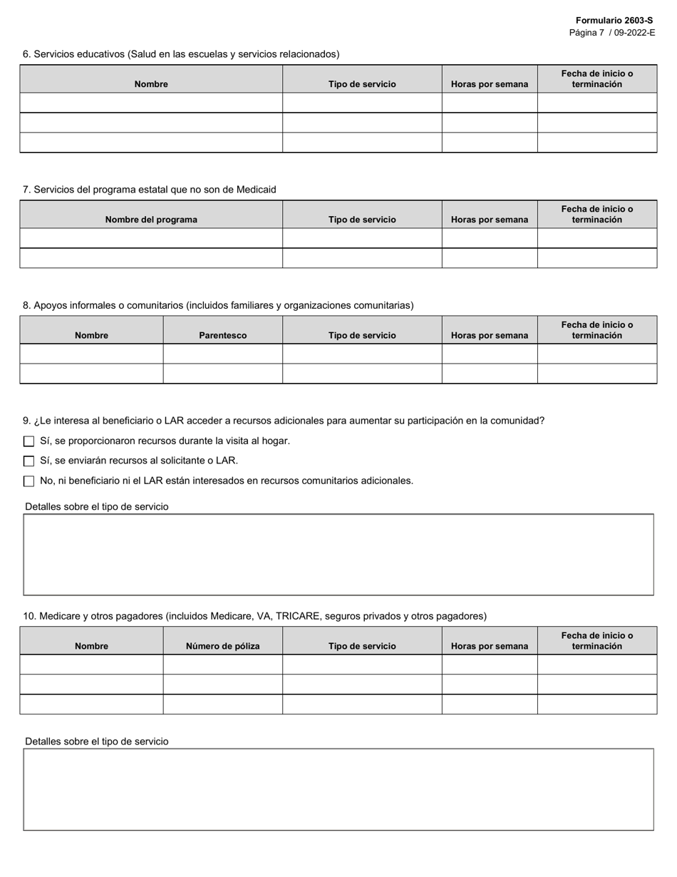 Formulario 2603-S Explicacion Del Plan Individual De Servicios (Isp) De Star Kids - Texas (Spanish), Page 7