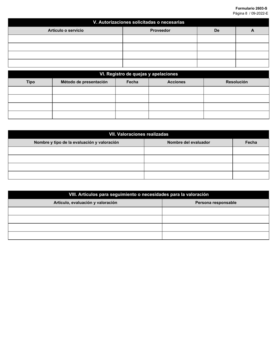 Formulario 2603-S Explicacion Del Plan Individual De Servicios (Isp) De Star Kids - Texas (Spanish), Page 8