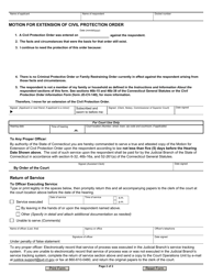 Form JD-CV-146 Motion for Extension of Civil Protection Order - Connecticut, Page 2