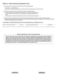 Form JD-JM-12 Erasure of Record Petition/Order - Connecticut, Page 2