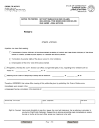 Document preview: Form JD-JM-61 Order of Notice - Connecticut