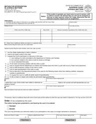 Document preview: Form JD-JM-141 Motion for Intervention in Juvenile Matters - Connecticut