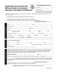 Application for Commercial Minnow Dealer&#039;s License to Operate in the State of Oklahoma - Oklahoma, Page 2