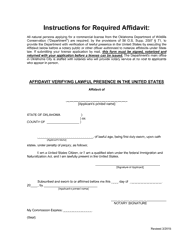 Application for Commercial Minnow Dealer&#039;s License to Operate in the State of Oklahoma - Oklahoma, Page 3