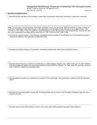 Form 3400-237 Management Plan - Domestic Wastewater to Subsurface Soil Absorption System - Wisconsin, Page 2