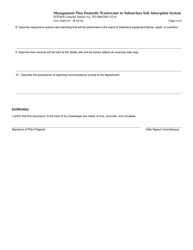 Form 3400-237 Management Plan - Domestic Wastewater to Subsurface Soil Absorption System - Wisconsin, Page 3