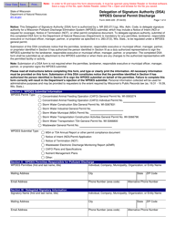 Document preview: Form 3400-220 Delegation of Signature Authority (Dsa) Wpdes General Permit Discharge - Wisconsin