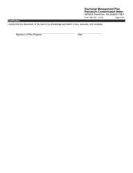 Form 3400-235 Discharge Management Plan - Petroleum Contaminated Water - Wisconsin, Page 4