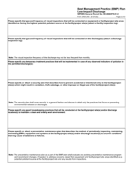 Form 3400-240 Best Management Practice (Bmp) Plan Low-Impact Discharge - Wisconsin, Page 2