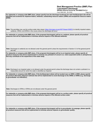 Form 3400-240 Best Management Practice (Bmp) Plan Low-Impact Discharge - Wisconsin, Page 4