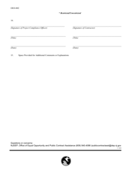 Form OEO-002 Sed Participation Building Phase Quarterly Reporting Form for Contracting Agencies &amp; Contractors - New Jersey, Page 6