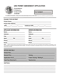 Use Permit Amendment Application - City of St. Helena, California