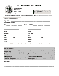 Williamson Act Application - City of St. Helena, California