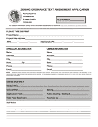Document preview: Zoning Ordinance Text Amendment Application - City of St. Helena, California