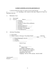 Form NM LF5003-4 Request for Search of Bankruptcy Records and Clerk&#039;s Certification of Search Results - New Mexico, Page 2