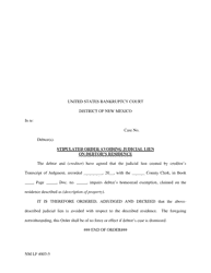 Form NM LF4003-5 Stipulated Order Avoiding Judicial Lien on Debtor&#039;s Residence - New Mexico