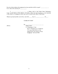 Form NM LF5003-5 Transcript of Judgment - New Mexico, Page 2