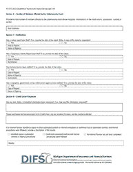 Form FIS2372 Notice of Cybersecurity Event - Michigan, Page 3