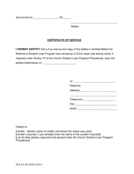Form SLP-LF-02 Self-represented Debtor&#039;s Verified Motion for Referral to Student Loan Program - Florida, Page 2