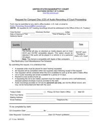 Document preview: Form LF-13 Request for Compact Disc (Cd) of Audio Recording of Court Proceeding - Florida