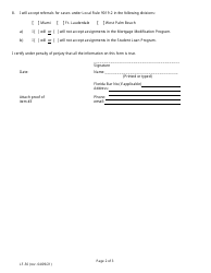 Form LF-50 Verification of Qualification to Act as Mediator - Florida, Page 2