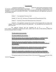 Form LF-89 Summary of [first] Interim (Or Final) Fee Application - Florida, Page 2