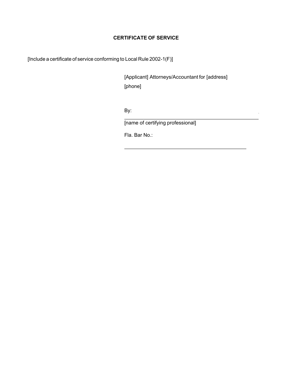 Form LF-89 Summary of [first] Interim (Or Final) Fee Application - Florida, Page 4