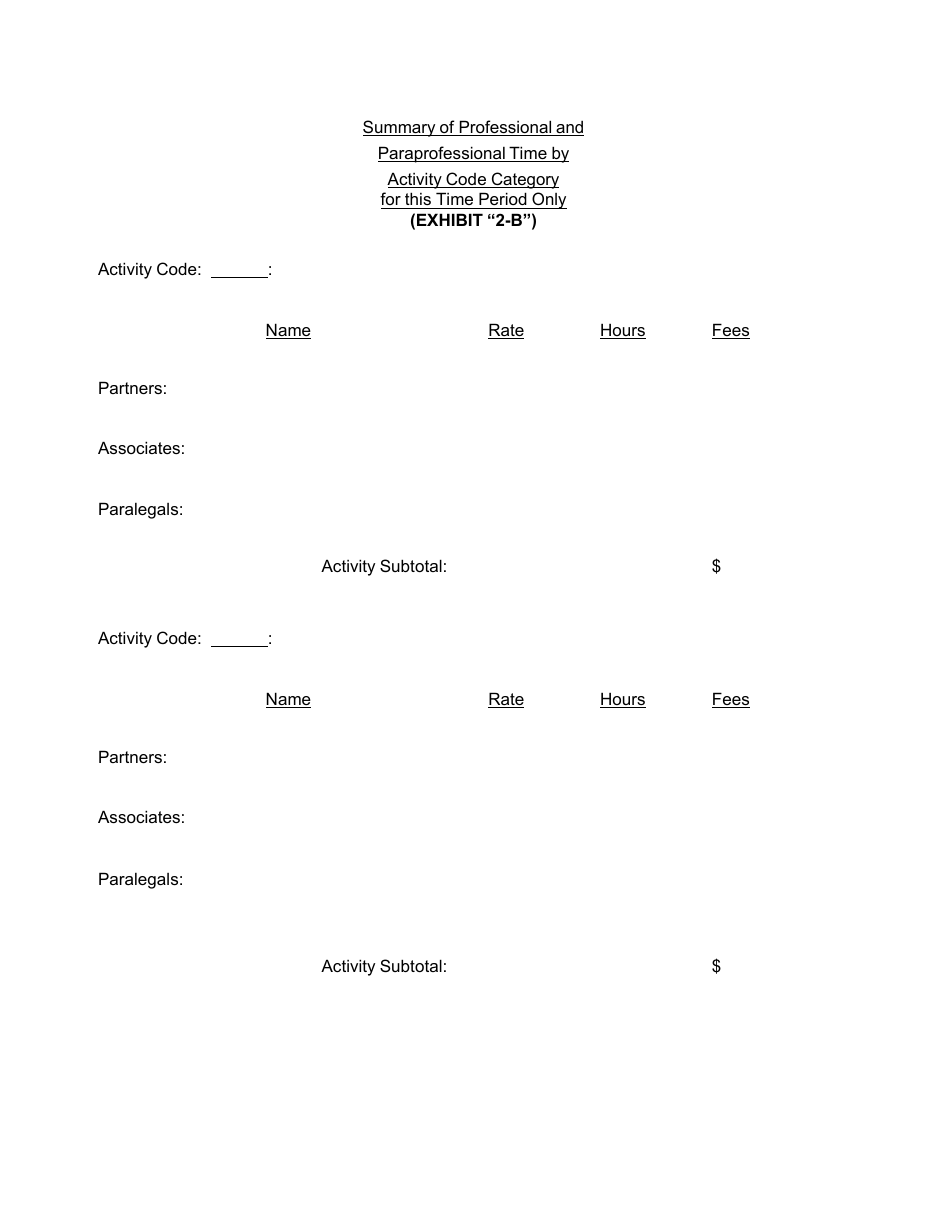 Form LF-89 Summary of [first] Interim (Or Final) Fee Application - Florida, Page 7