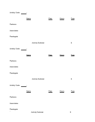 Form LF-89 Summary of [first] Interim (Or Final) Fee Application - Florida, Page 8