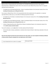 Form A-106 Response/Intervention - Notice of Jurisdictional Dispute in the Construction Industry - Ontario, Canada, Page 6