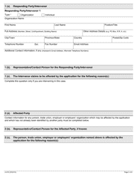 Form A-91 Response/Intervention - Application Under Part IV of the Crown Employees Collective Bargaining Act, 1993 - Ontario, Canada, Page 2