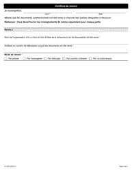 Forme A-105 Avis De Conflit De Competence Dans L&#039;industrie De La Construction - Ontario, Canada (French), Page 7