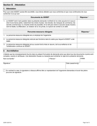 Forme 2028F Demande D&#039;accreditation Concernant Les Systemes De Gestion De La Sante Et De La Securite Au Travail (Sgsst) - Ontario, Canada (French), Page 9