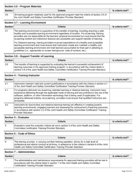 Form 1963E Joint Health and Safety Committee (Jhsc) Certification Training Provider Application - Ontario, Canada, Page 10