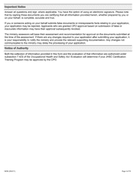Form 1963E Joint Health and Safety Committee (Jhsc) Certification Training Provider Application - Ontario, Canada, Page 4